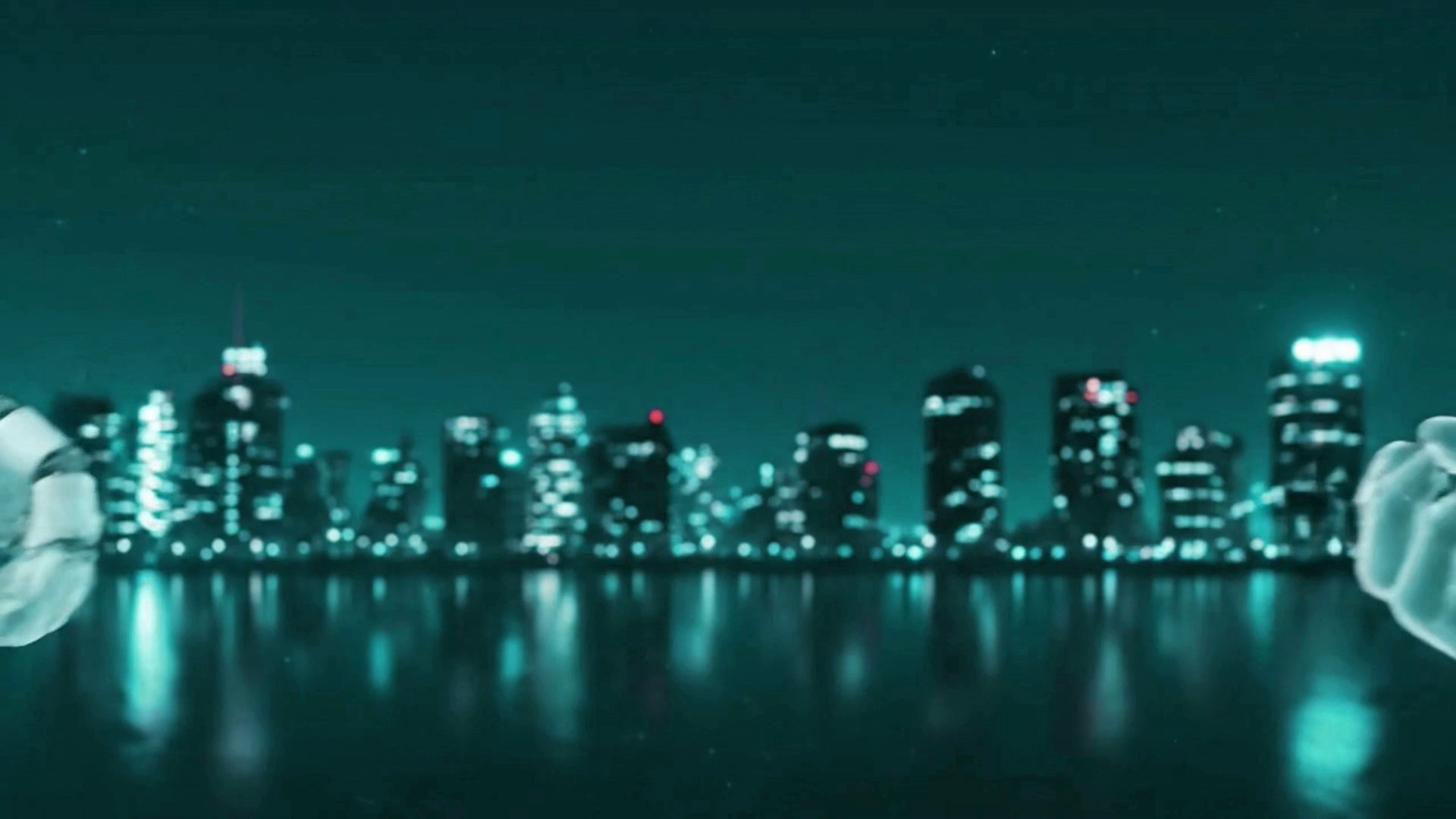 City skyline at night
